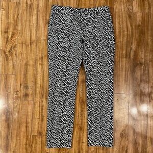 BANANA REPUBLIC Women’s Black Tan Straight Leg Trouser Office Pant Size 6 Long